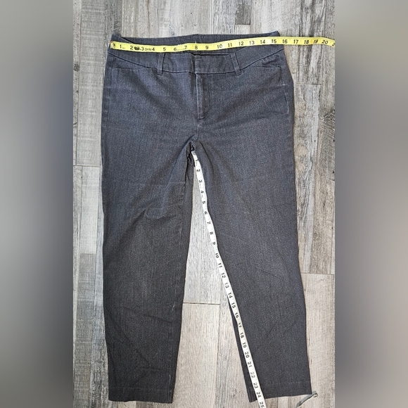 💜Old Navy Pixie  Pants Sz 10 Gray Straight Leg Mid Rise Stretch💛 - Picture 4 of 6